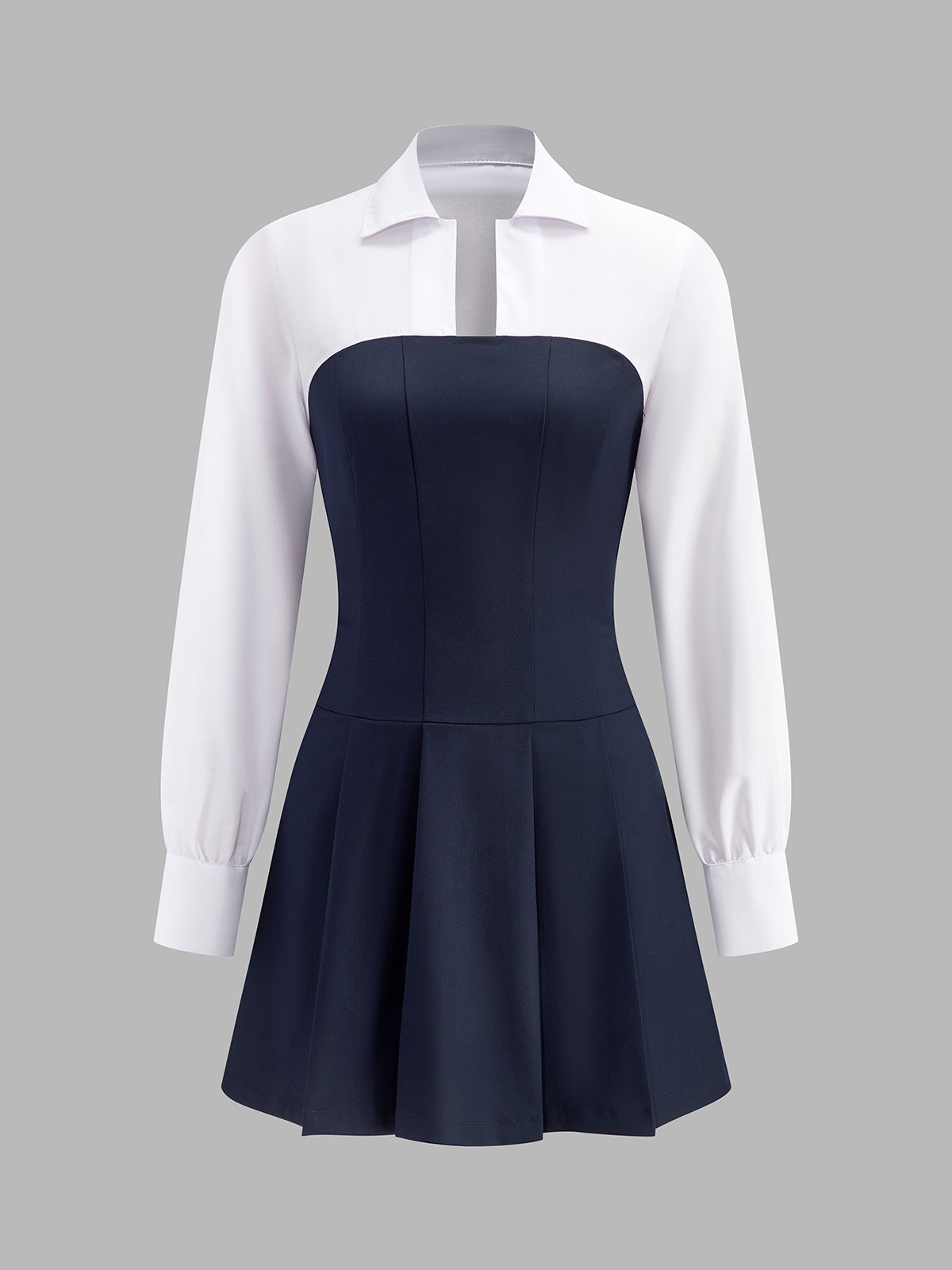 Polokleid mit Falteneinsatz 