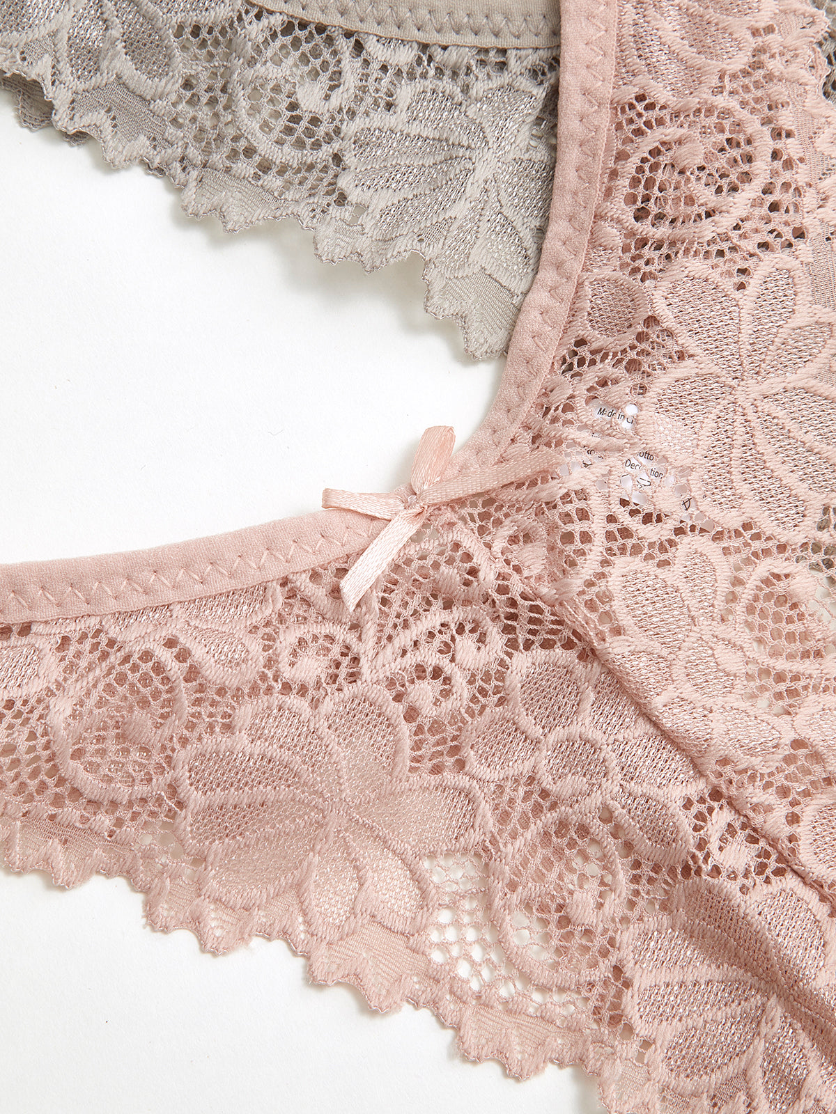 Lot de 3 culottes taille basse en dentelle 