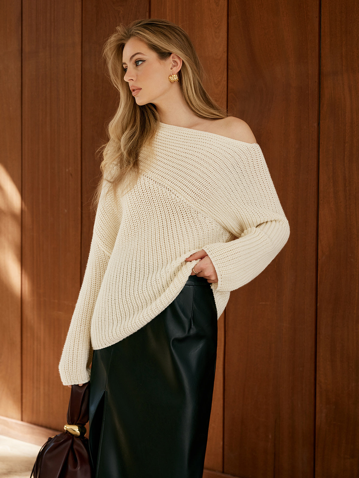 Pullover mit asymmetrischem Kragen 