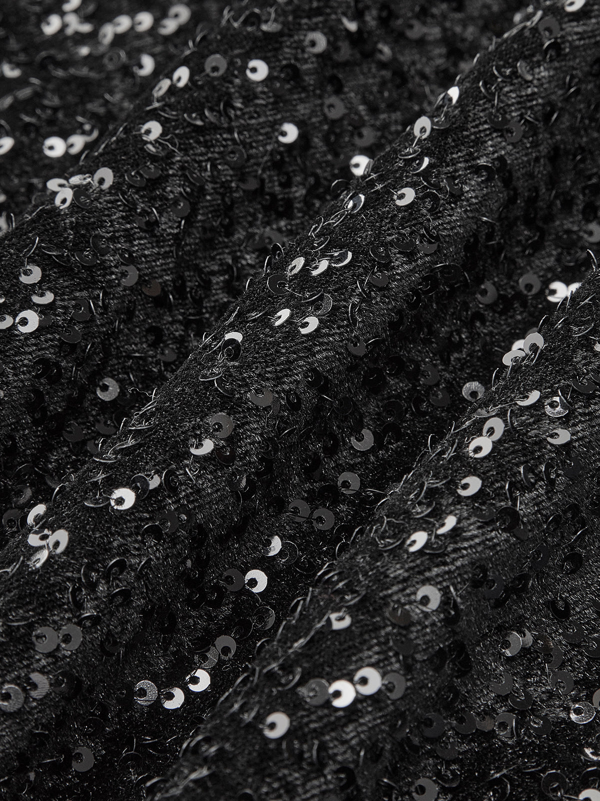 Pailletten-Trägerkleid aus Samt mit Schleife 