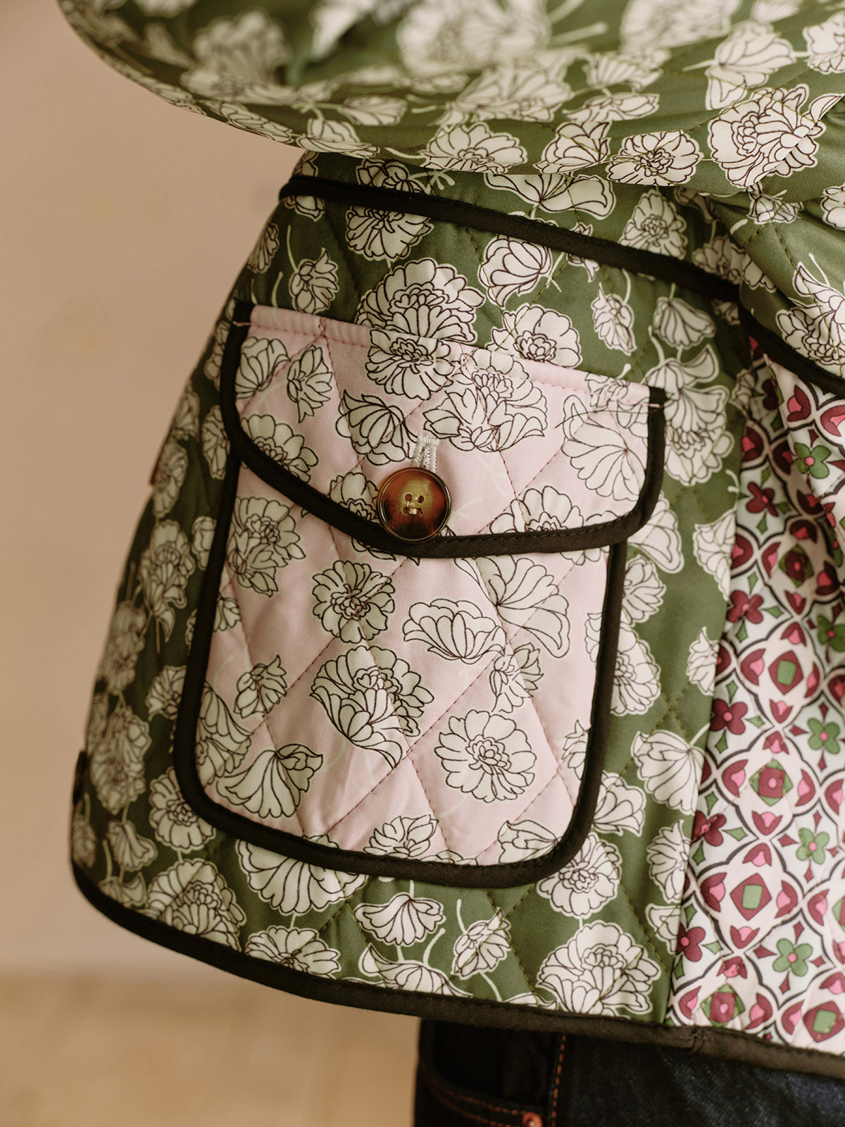 Manteau d'hiver bohème à poches à rabat 