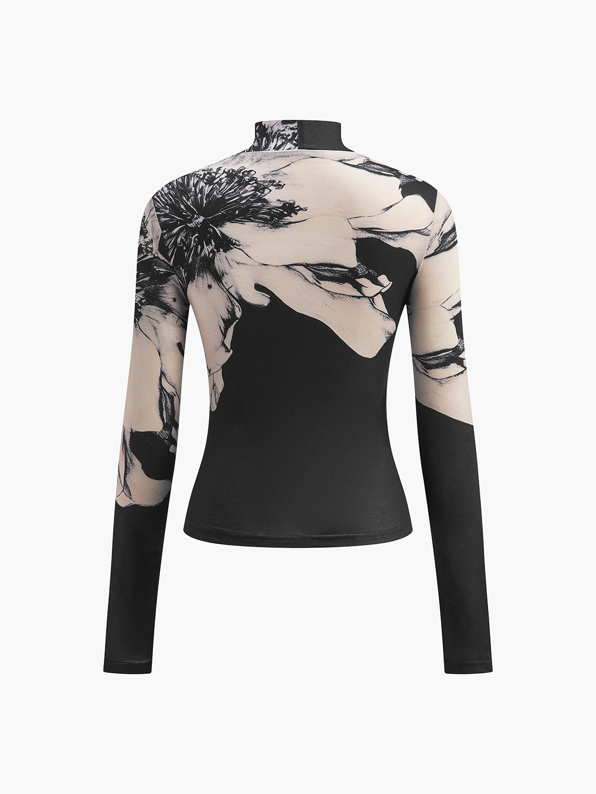 Mock-Neck Tye Dye Printed Shirt