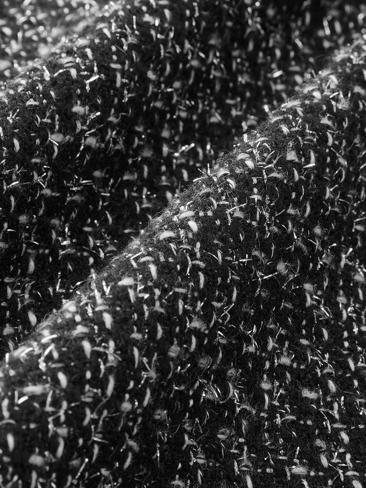 Tweed-Minirock in A-Linie mit Reißverschluss 