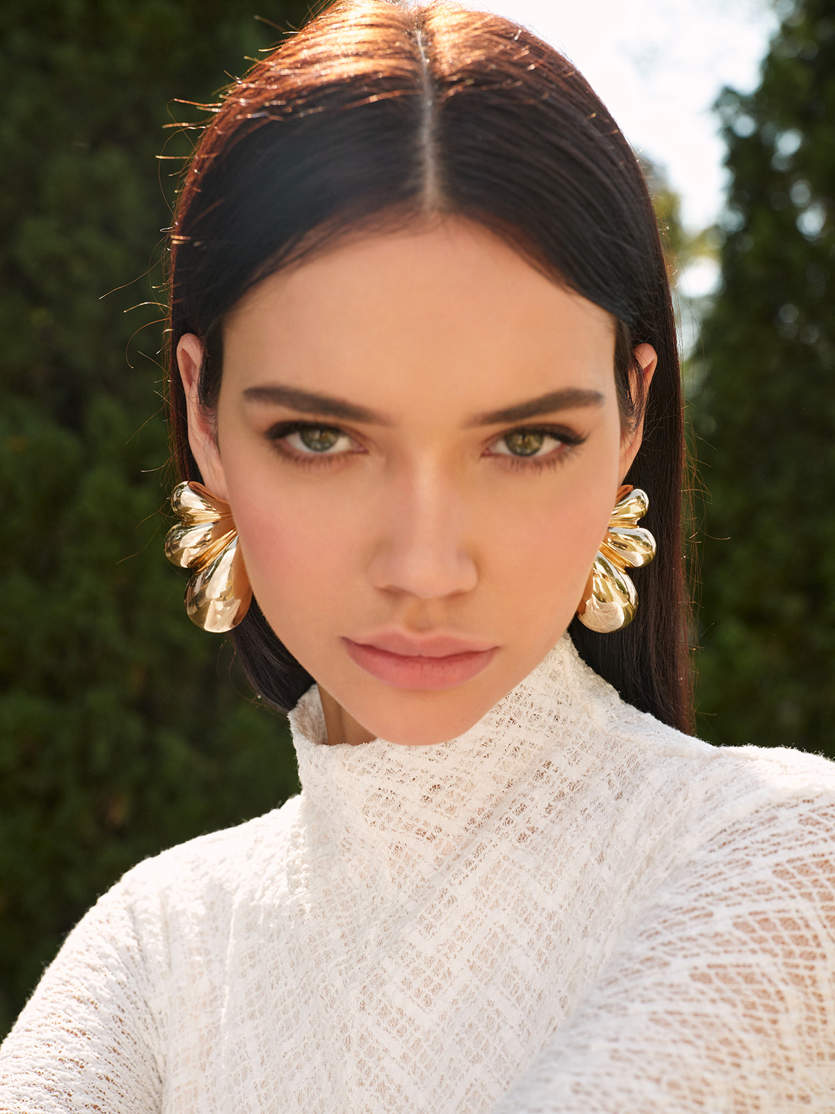 Boucles d'oreilles papillon ailes dorées