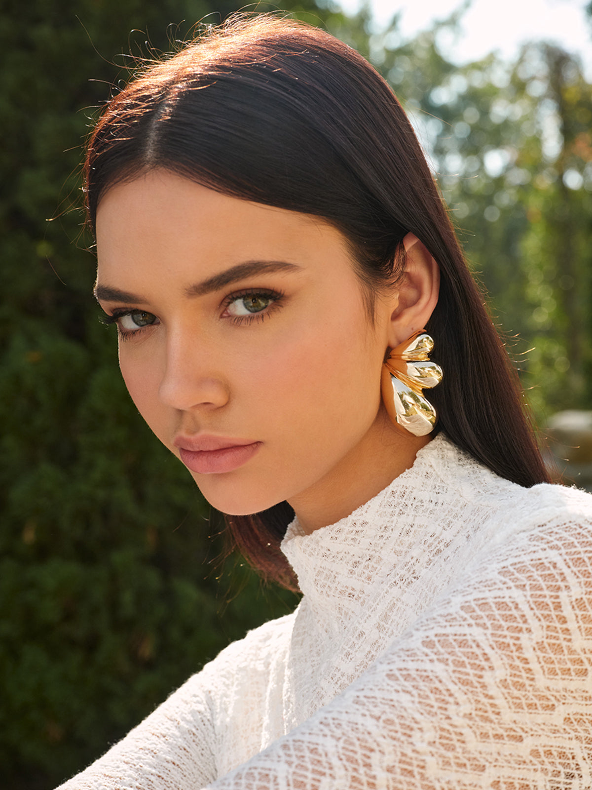 Boucles d'oreilles papillon ailes dorées