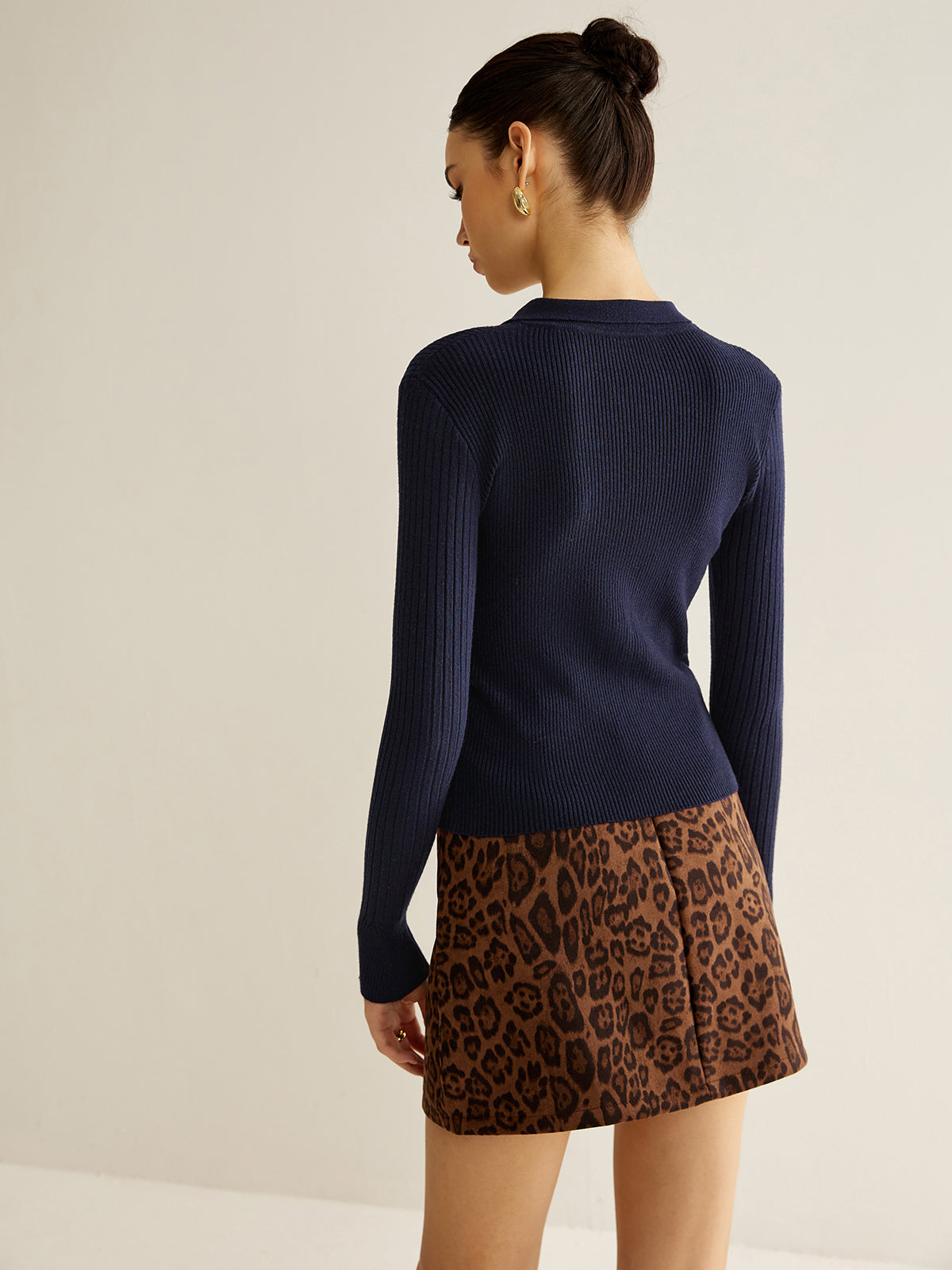 Pull polo côtelé à encolure en trou de serrure 