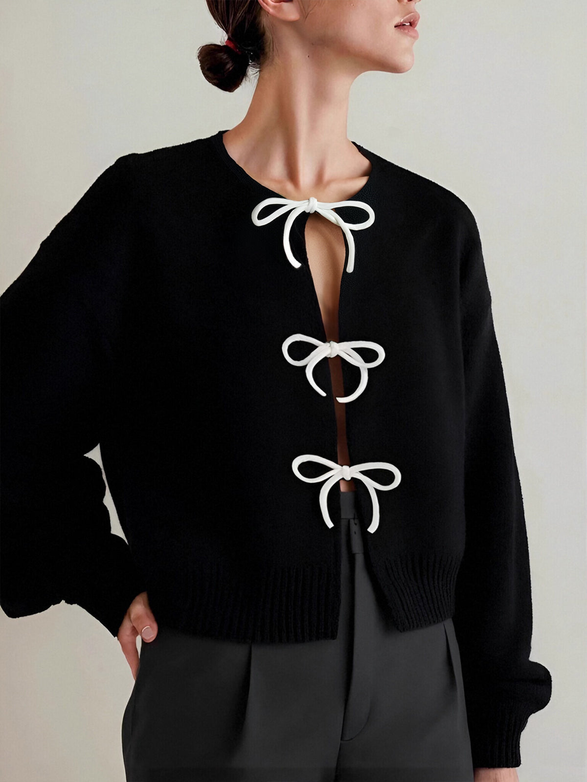 Schleifenpullover 