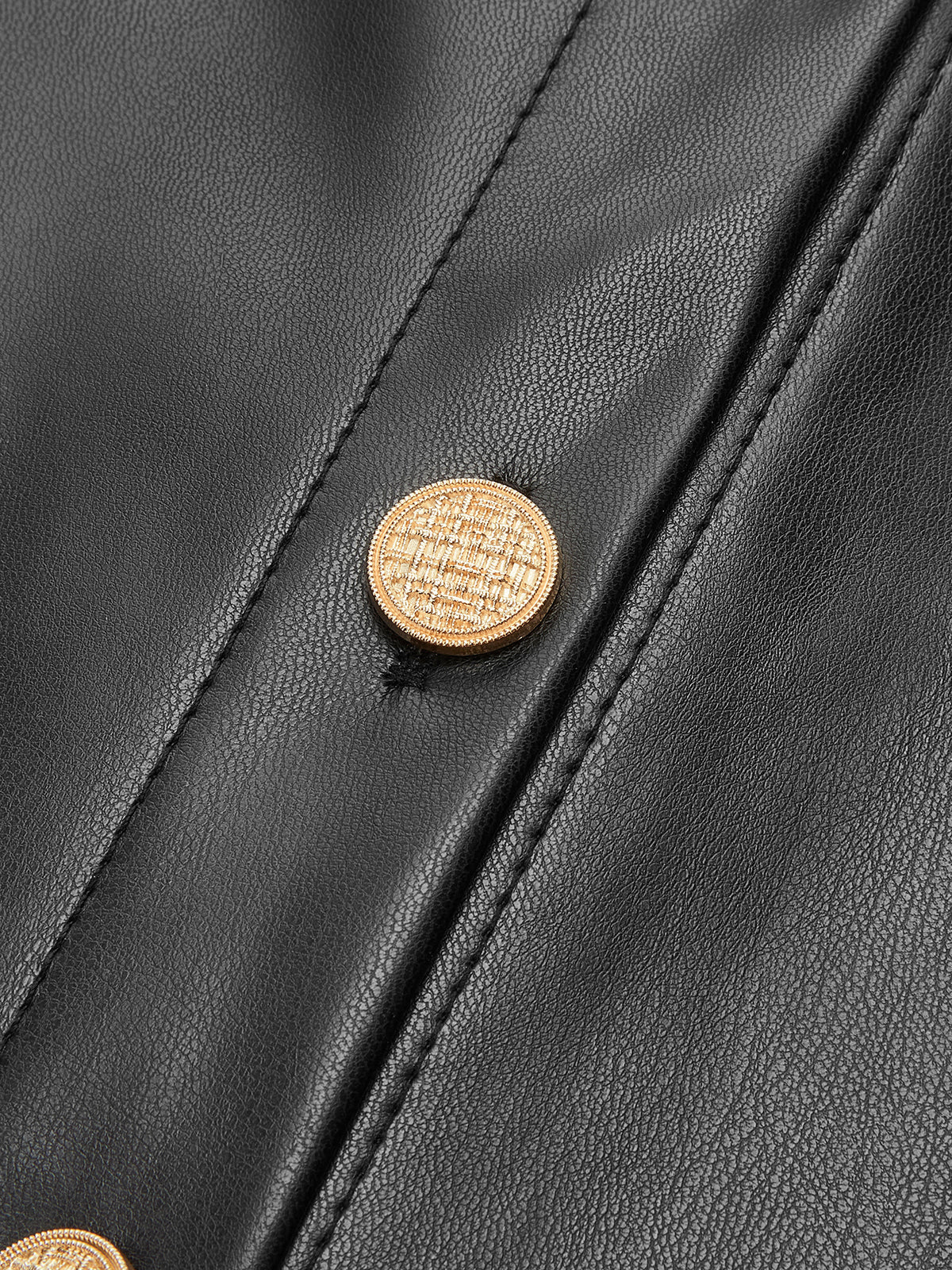 Ärmelloses Kleid aus Kunstleder mit Gürtel 