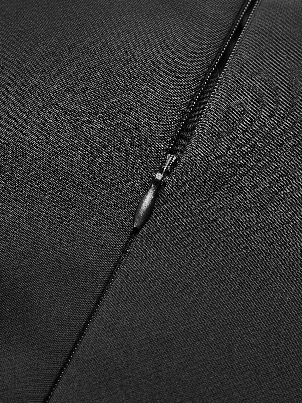 Robe à épaules dénudées et manches cloche color block 