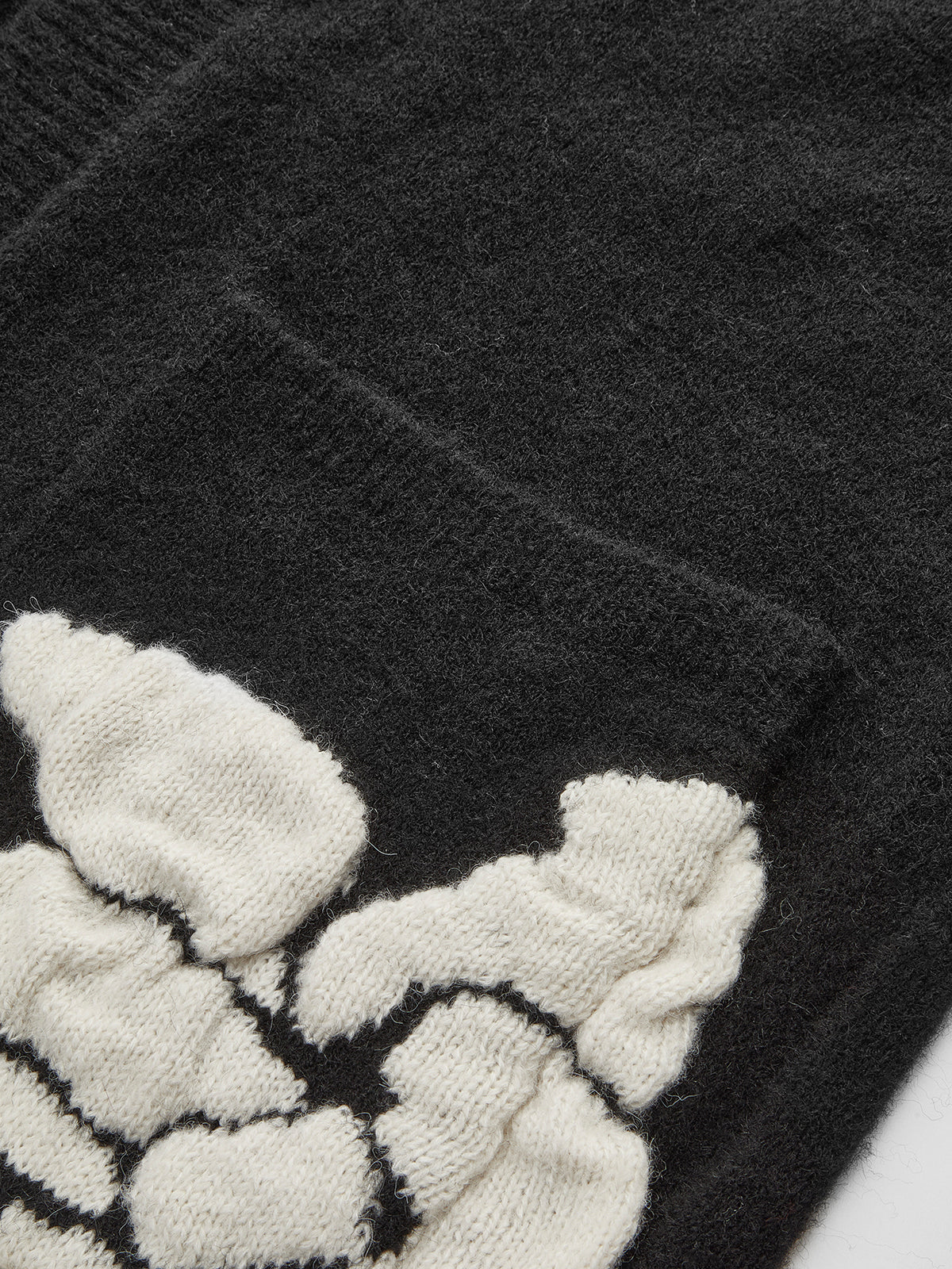 Strickcardigan aus Wollmischung mit Blumenmuster