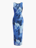 Ärmelloses Kleid mit Blumenmuster