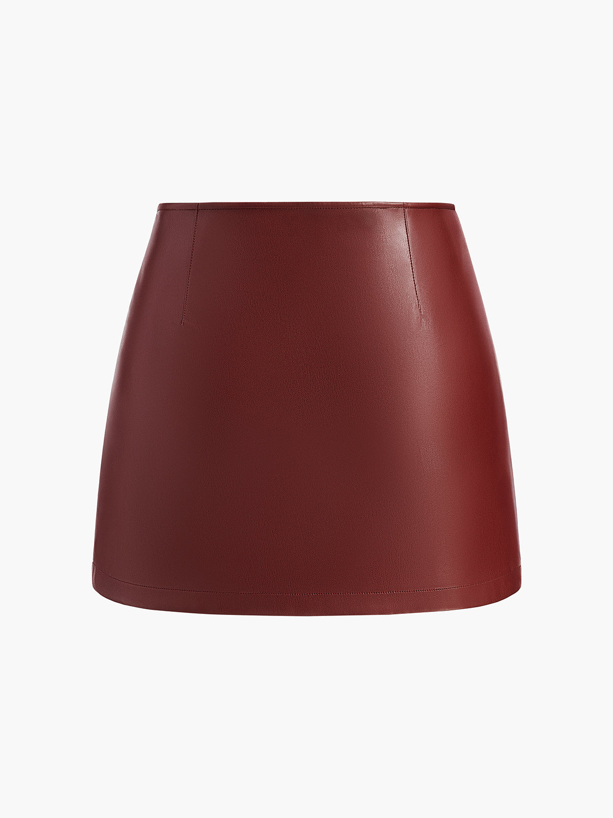 A-Linien-Minirock aus Kunstleder 