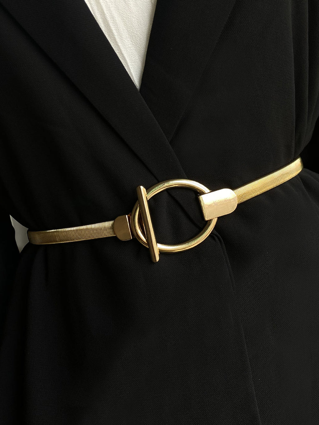 Ceinture fine lariat élastique