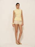 Haut Peplum Texturé Semi-Transparent