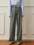 Pantalon plissé taille haute Color Block