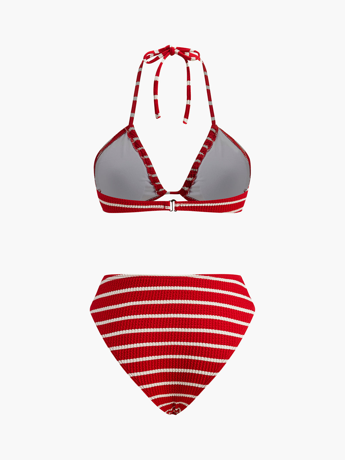 Gestreifter Bikini mit passender Shorts