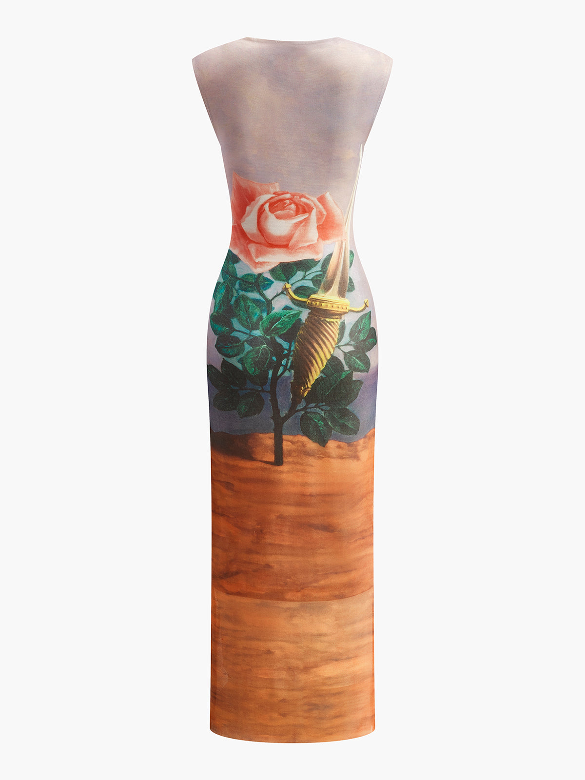 Robe en maille à imprimé floral 