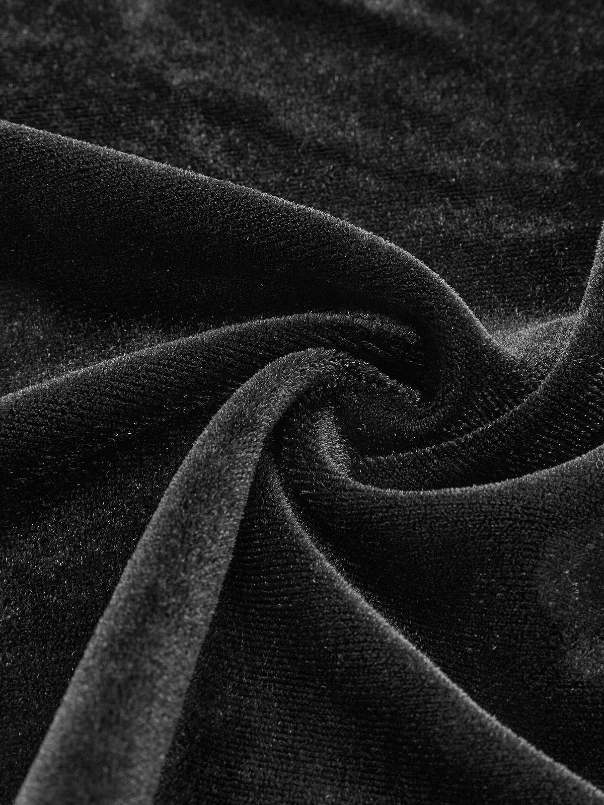 Samtkleid mit kurzen Ärmeln, schmal geschnitten 