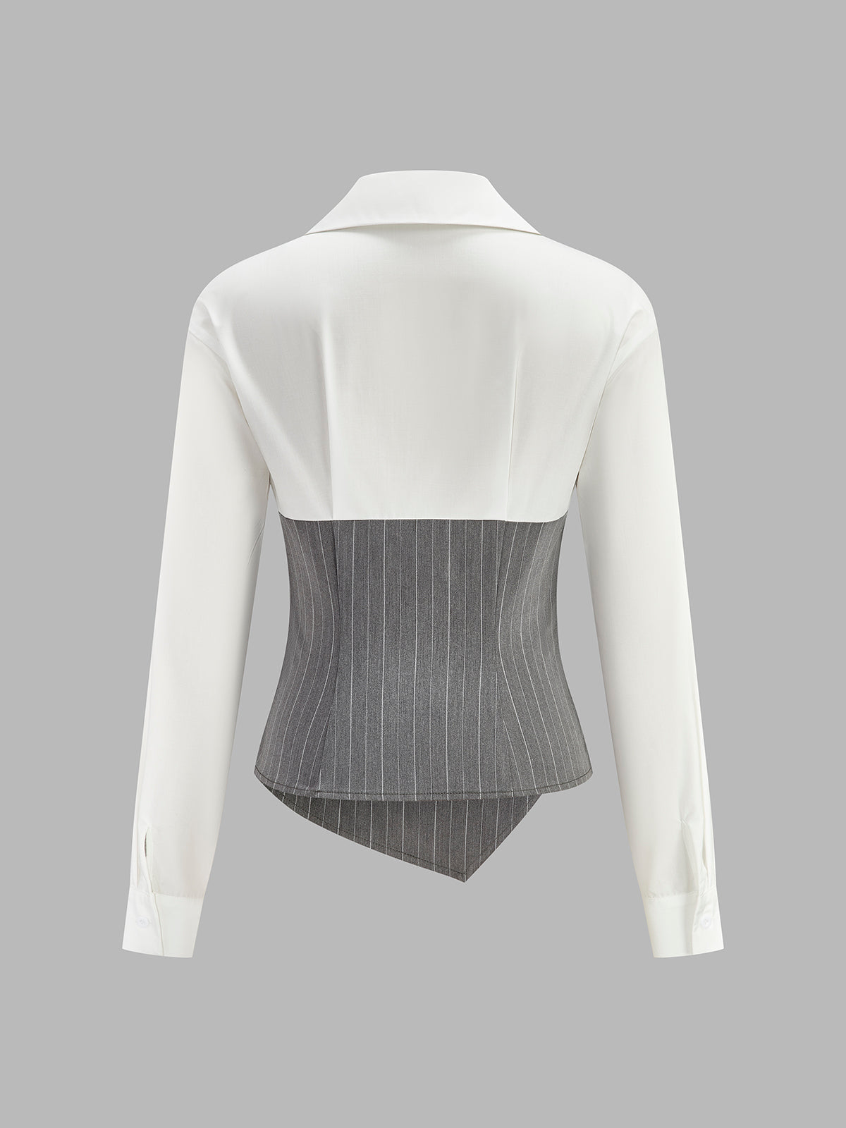 Chemise asymétrique à rayures color block 