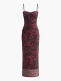 Florales Spitzen-Slip-Kleid