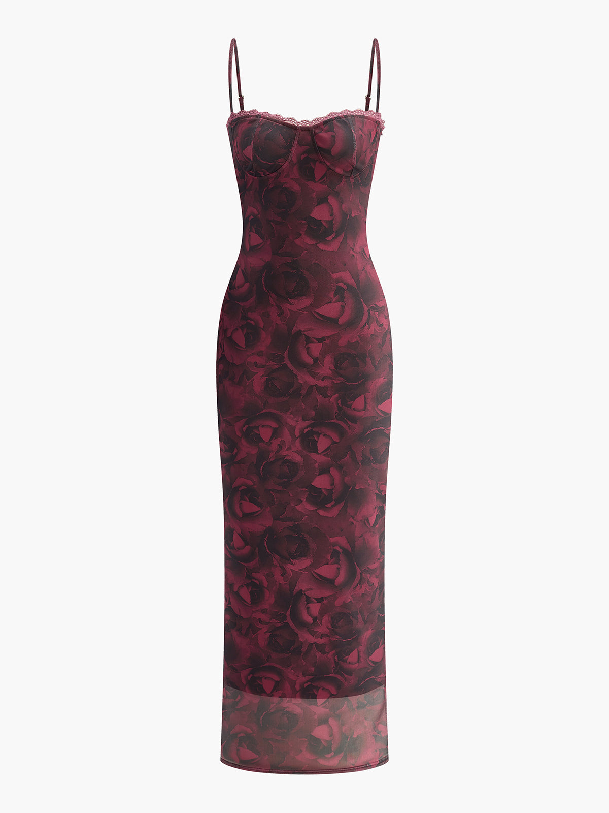 Robe caraco nuisette en dentelle florale