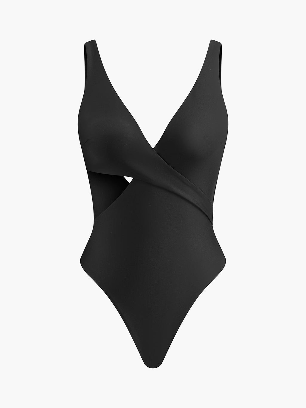 V-Ausschnitt Criss-Cross Badeanzug Einteiler