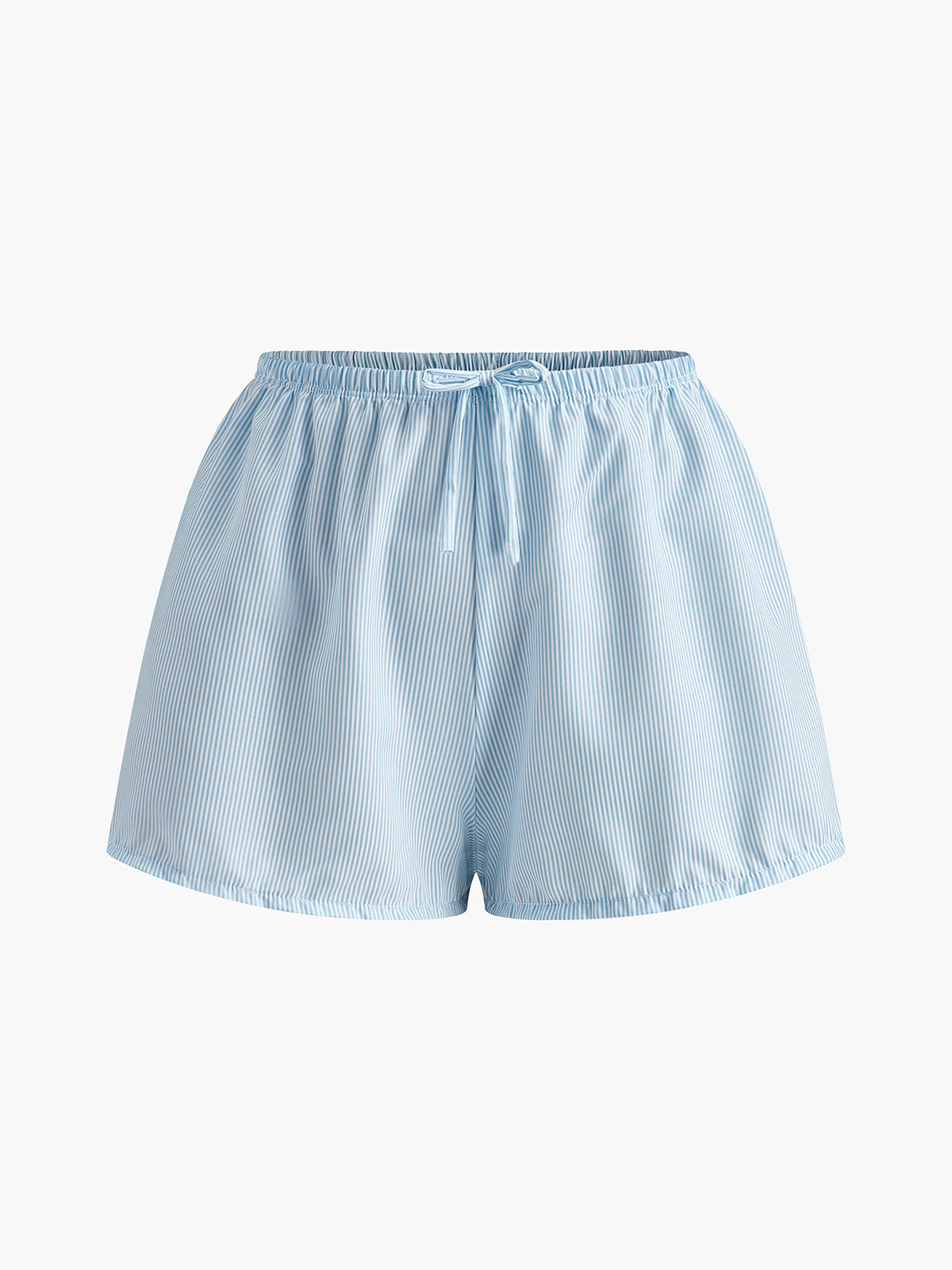 Gestreifter Bikini mit passender Shorts