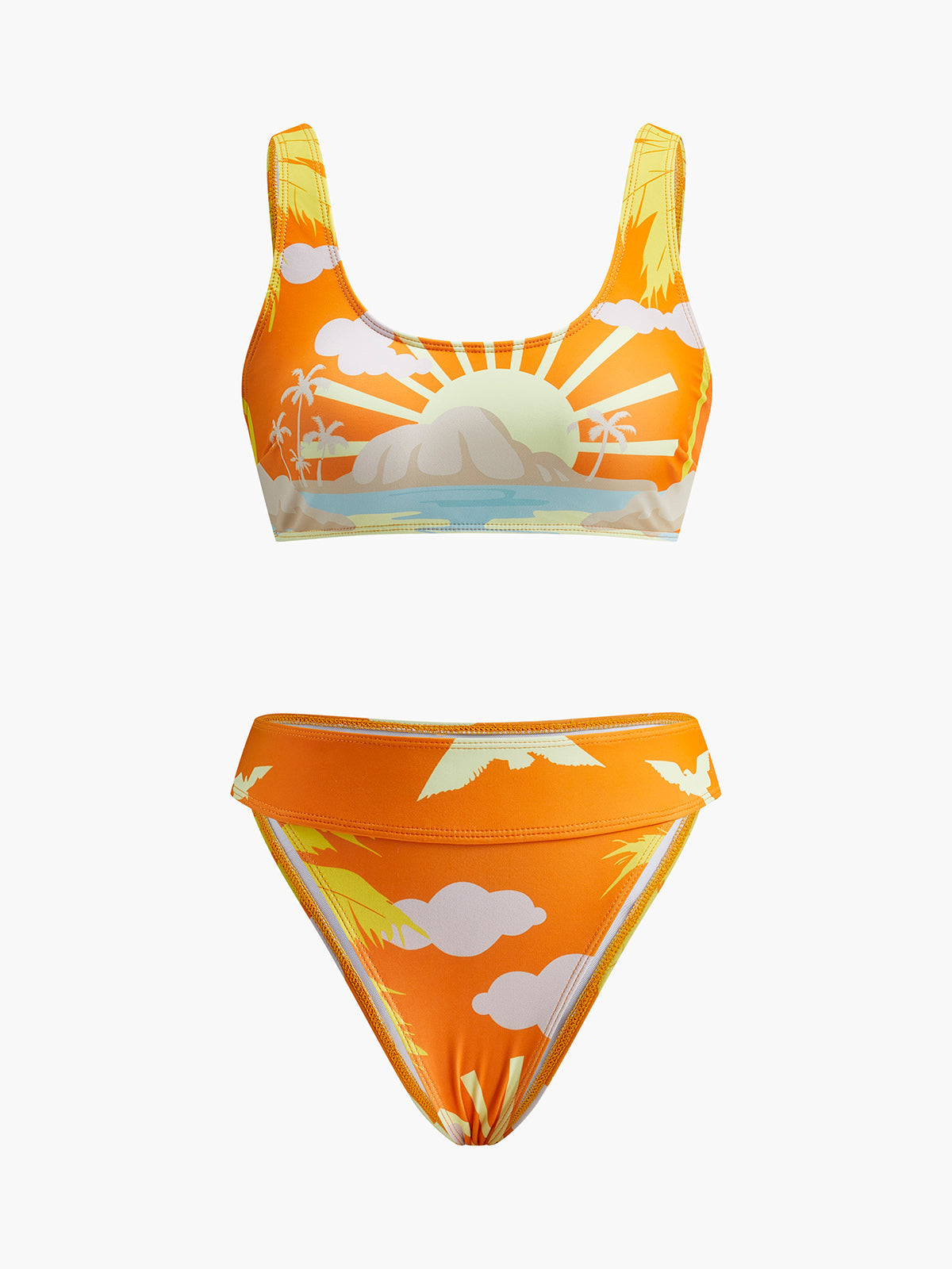 Ensemble bikini imprimé tropical