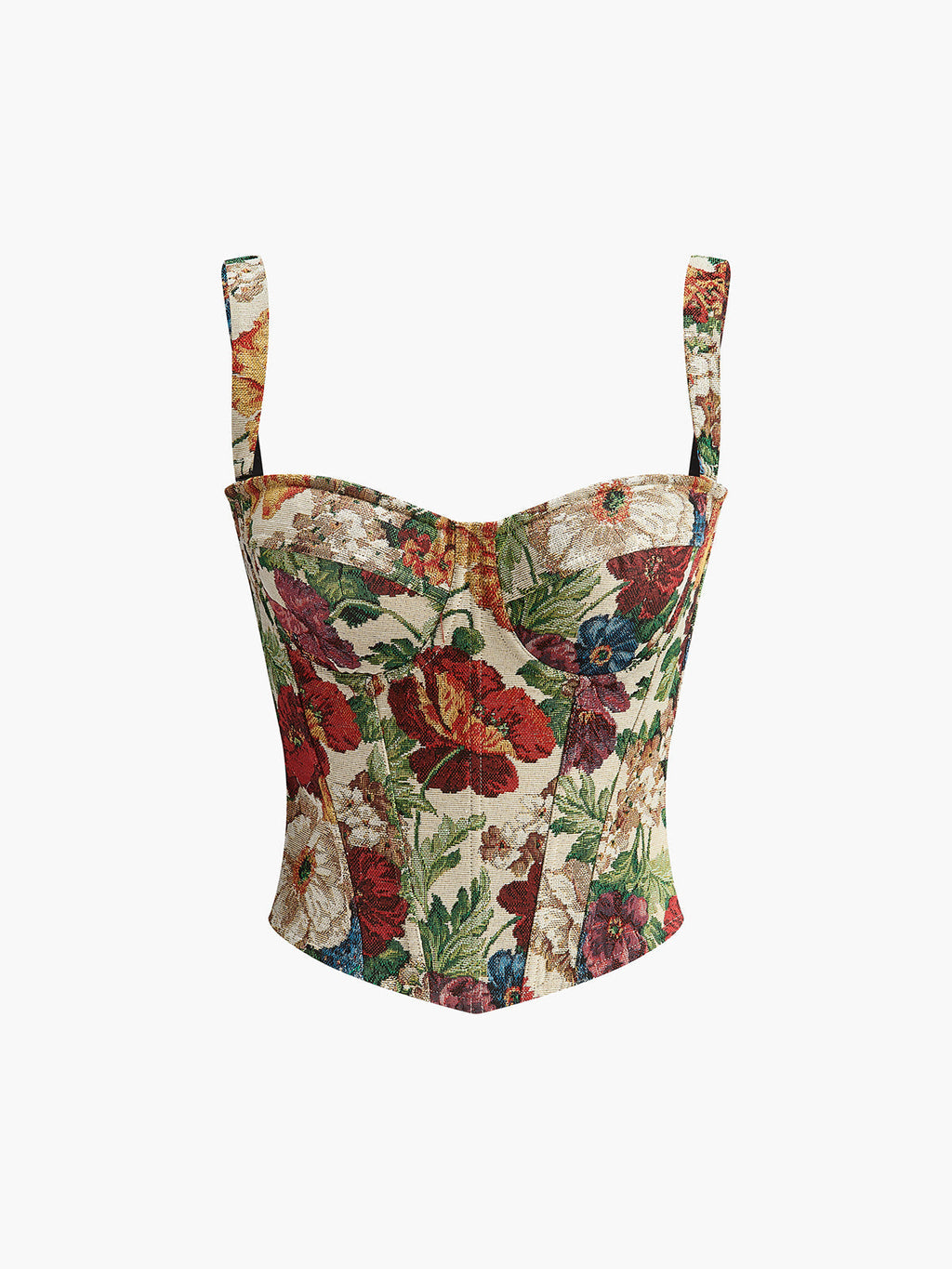Korsett mit Blumenmuster und Sweetheart-Ausschnitt