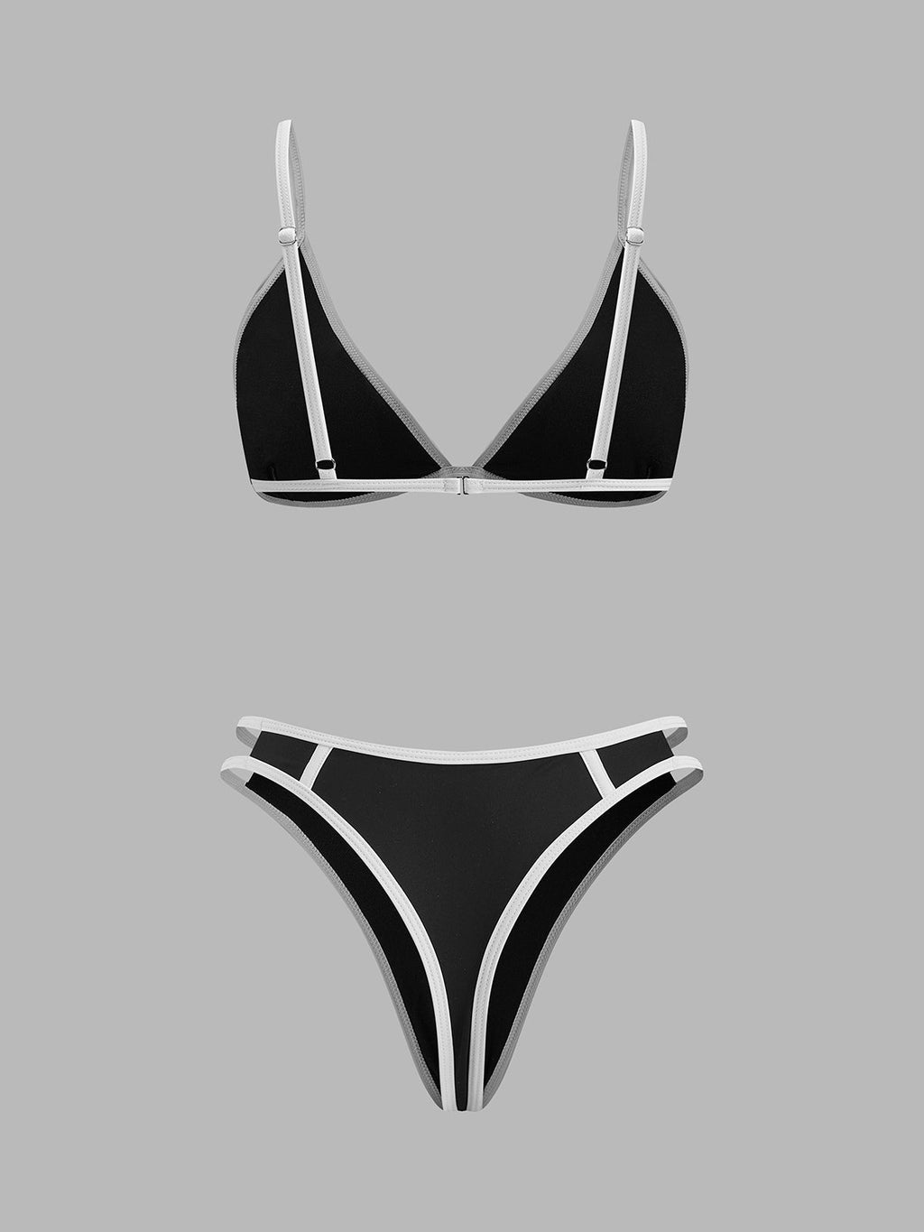 Contrast Trim Bikini Set