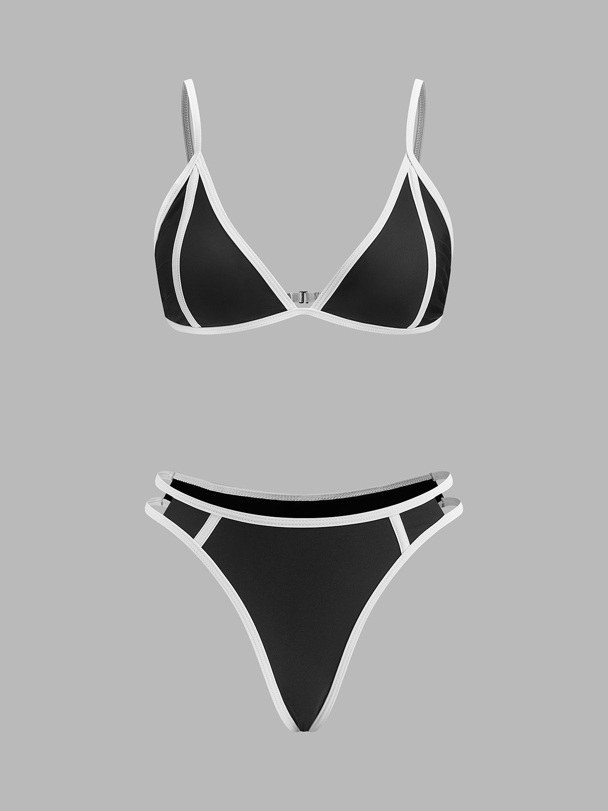 Bikini-Set mit Kontrastbesatz 