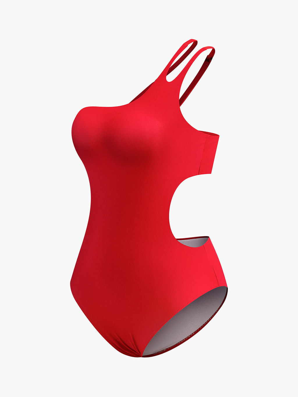 Maillot de bain une pièce rouge découpé