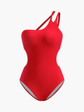 Maillot de bain une pièce rouge découpé