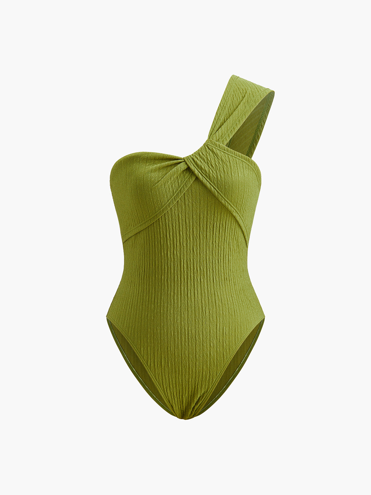 Badeanzug mit Raffungen, Twist-Detail und One-Shoulder-Träger