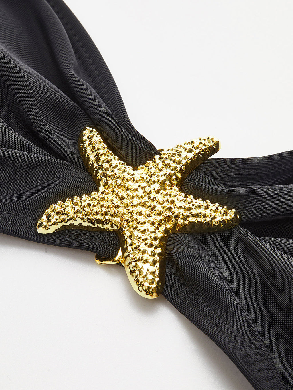 Bandeau-Bikini mit Seestern-Detail und Netzrock