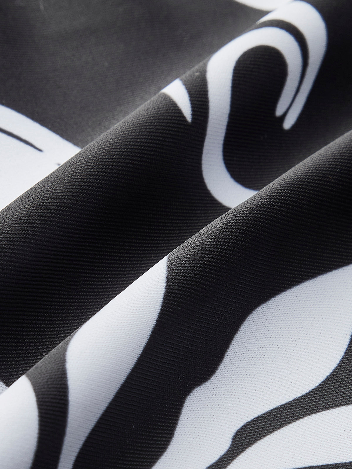 Bedruckter Badeanzug mit V-Ausschnitt und Cut-outs 