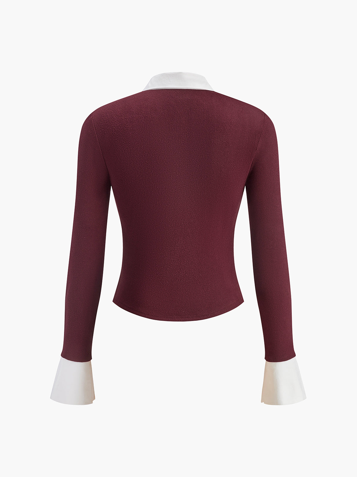 Chemise à boutons avec bordure contrastée 2 en 1