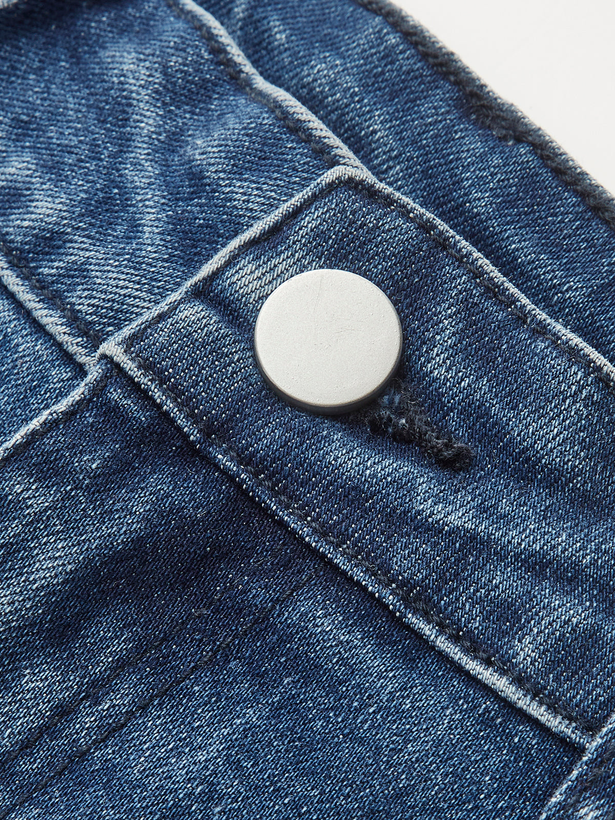 High-Waist Weit geschnittene Jeans mit Taschendetail