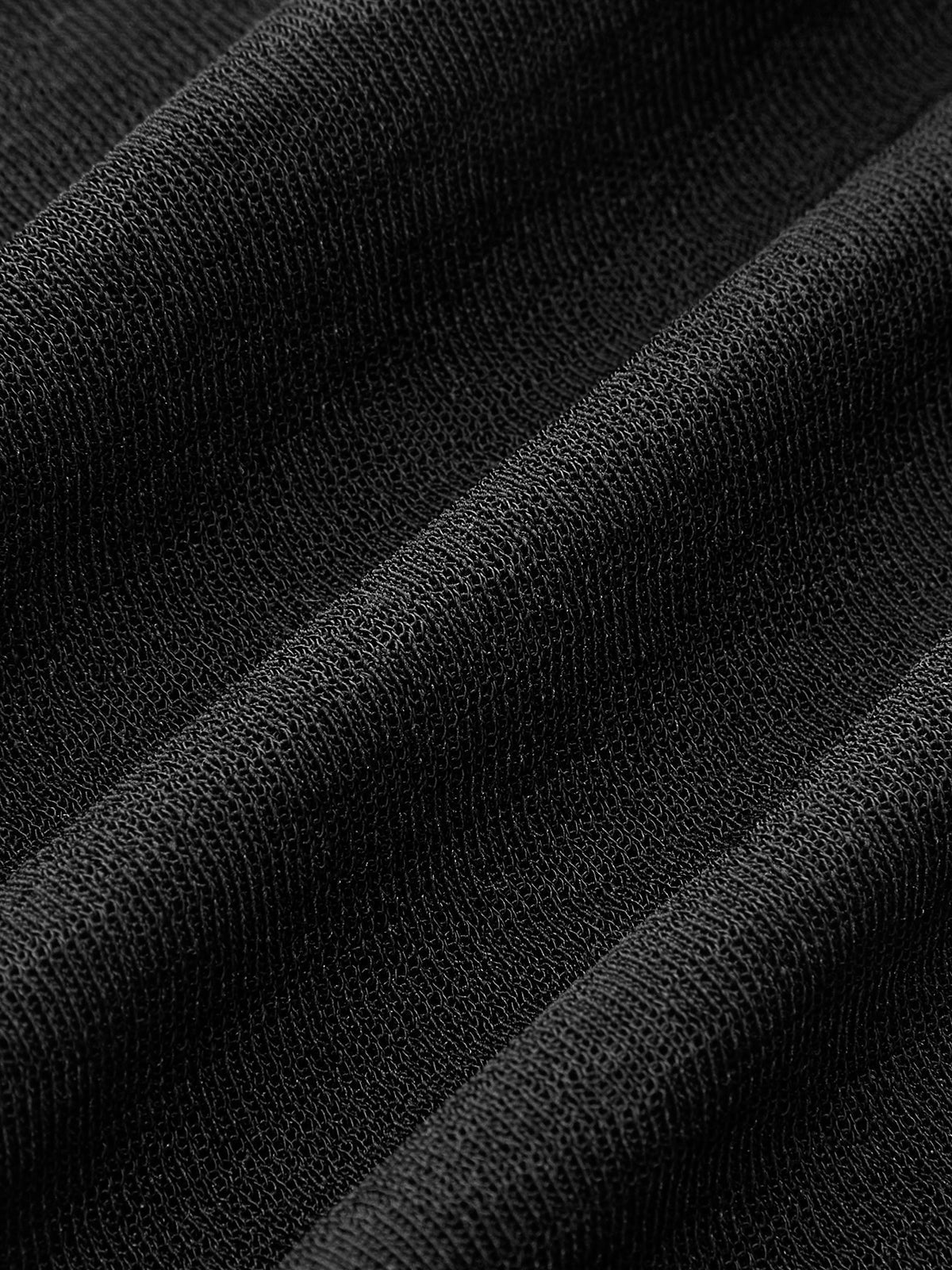 Jersey-Top mit geradem Ausschnitt und transparenten Einsätzen