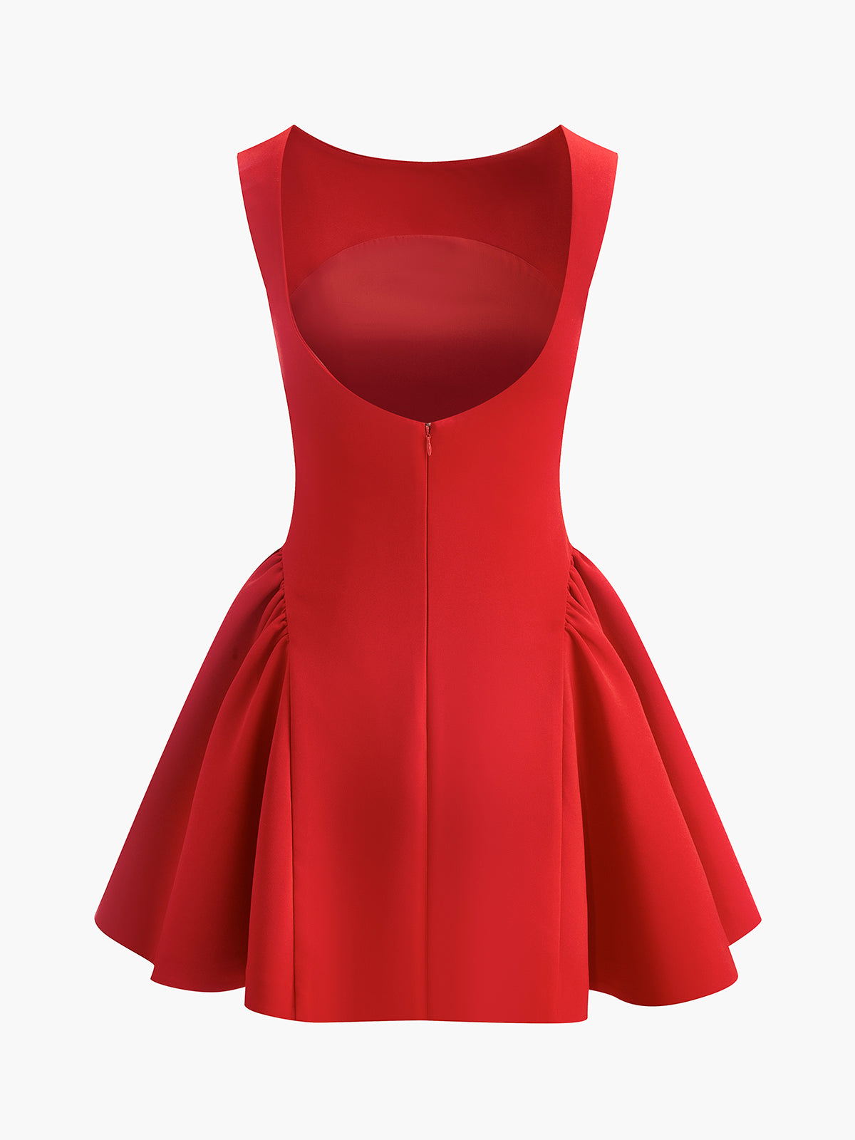 Robe évasée sans manches et dos nu 