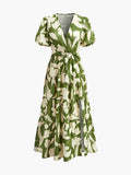 Robe ceinturée à imprimé floral