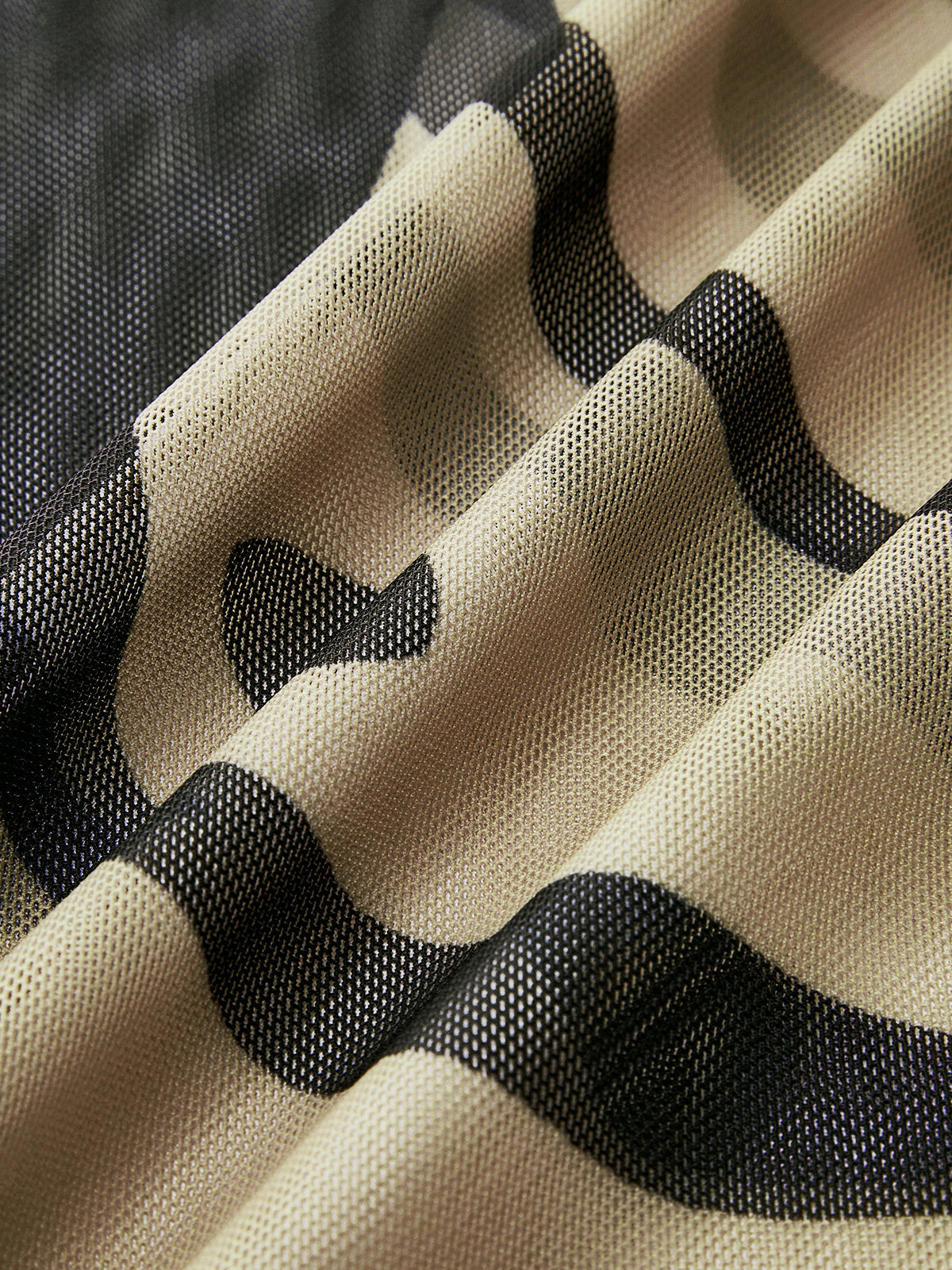 Transparente, bedruckte Strandhose mit weitem Bein 