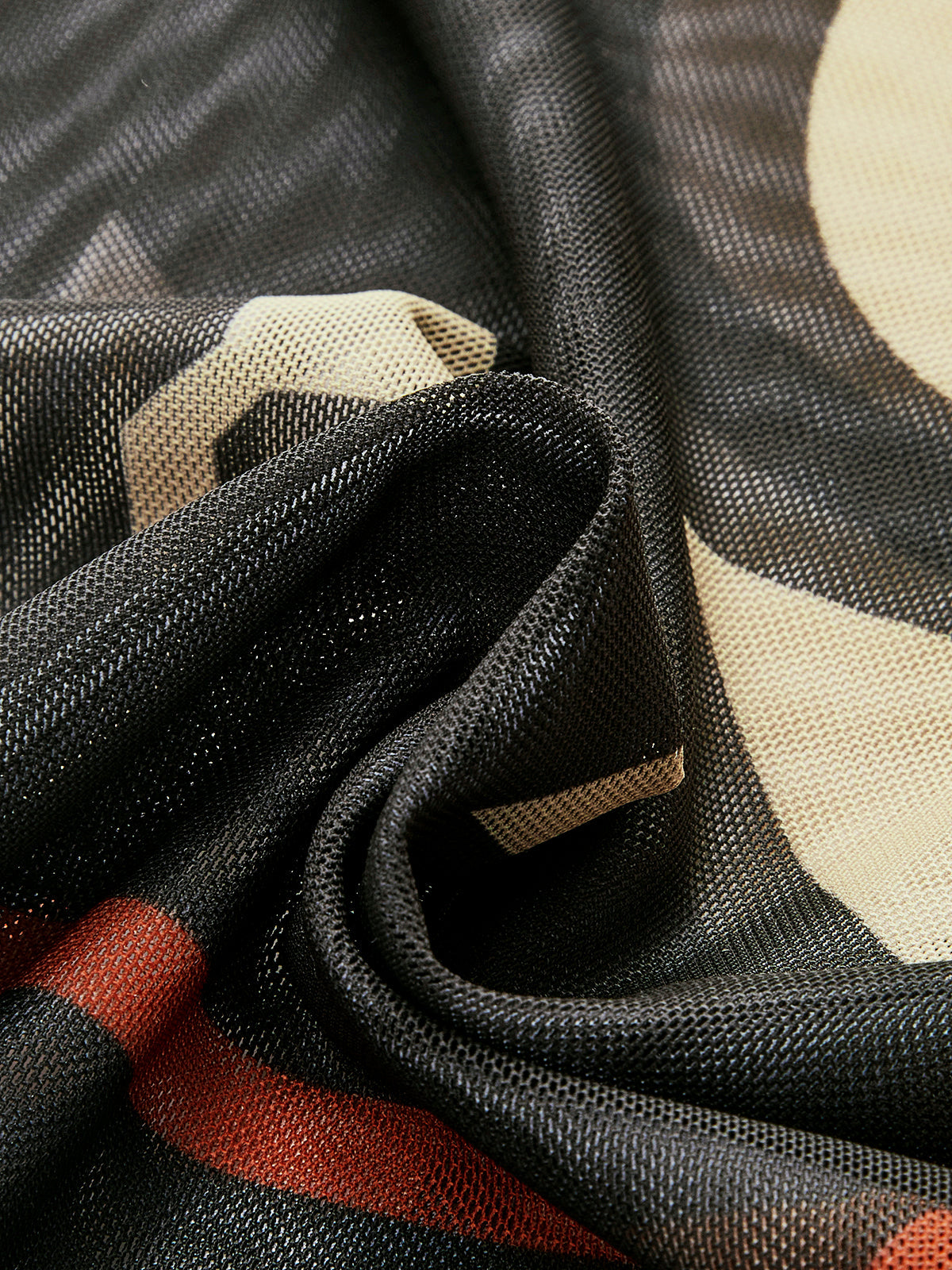 Transparente, bedruckte Strandhose mit weitem Bein 