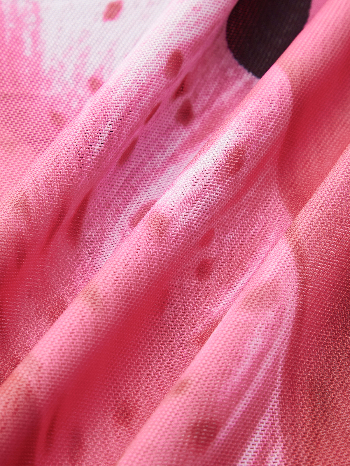 Bikini mit Blumenmuster und Netzrock 