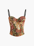 Bustier-Korsettoberteil aus floralem Jacquard