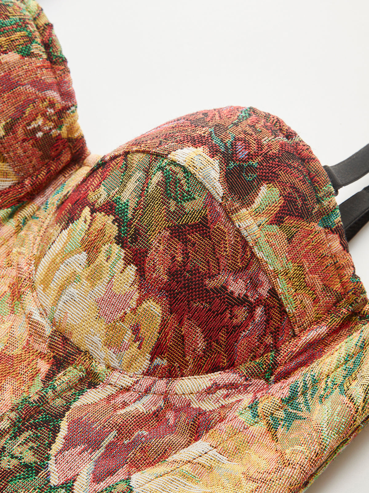 Bustier-Korsettoberteil aus floralem Jacquard