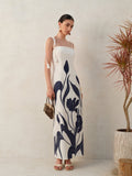 Robe caraco fleurie à nouer dans le dos