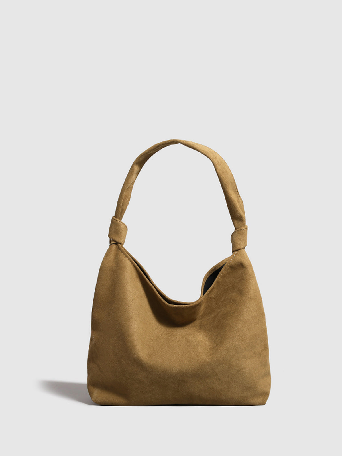 Geknotete Hobo-Tasche aus Wildleder 