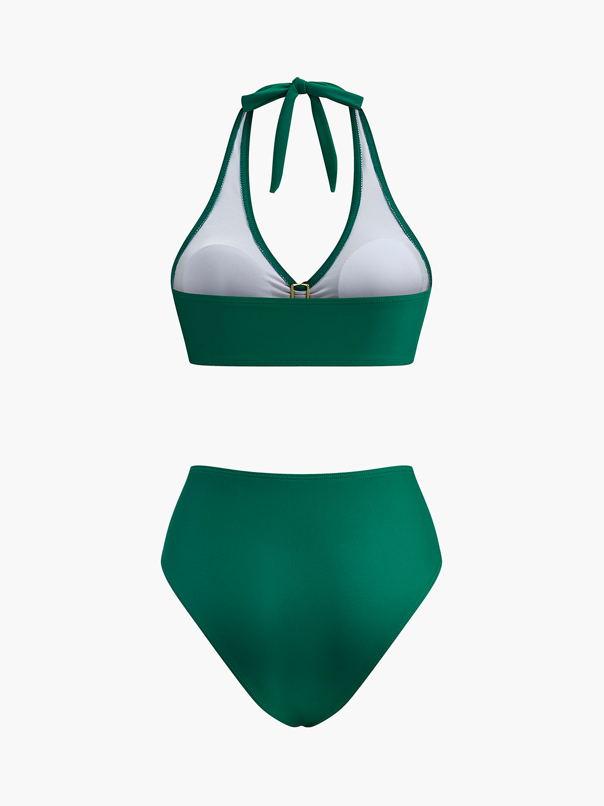 Bikini-Set mit Neckholder und Blumen-Metalldetail