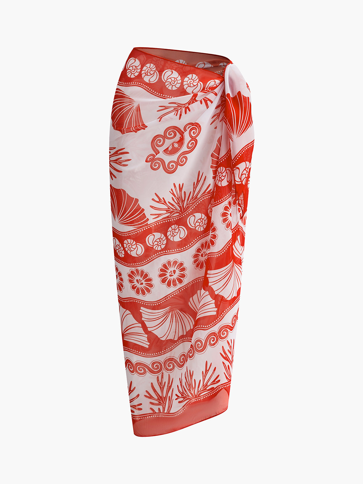 Chiffon-Print-Überwurfrock